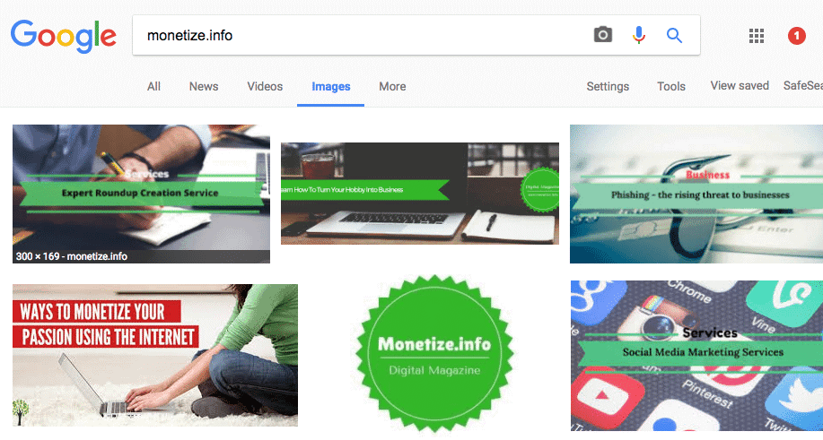 monetize.info results on Google Images