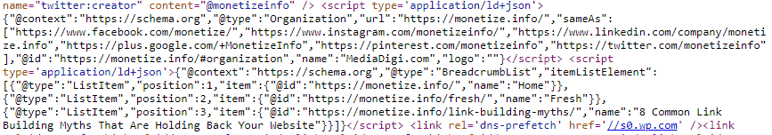 Schema.org Code Example