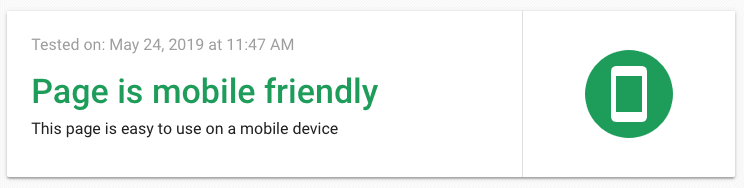 Google Mobile Friendly test