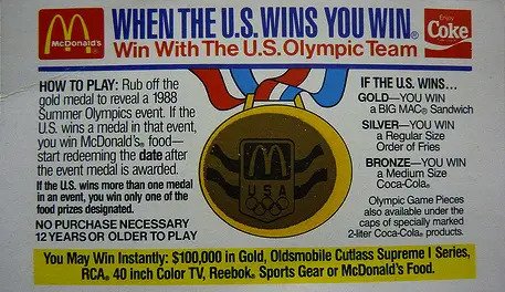 McDonald’s Olympic Giveaway