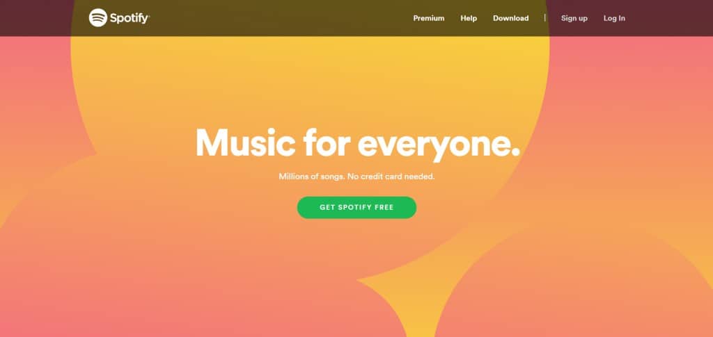 Example of a good CTA - Spotify